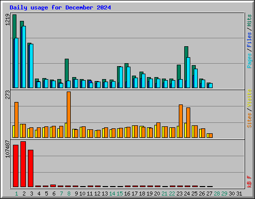 Daily usage for December 2024