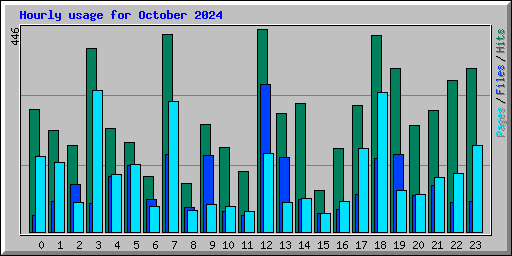 Hourly usage for October 2024