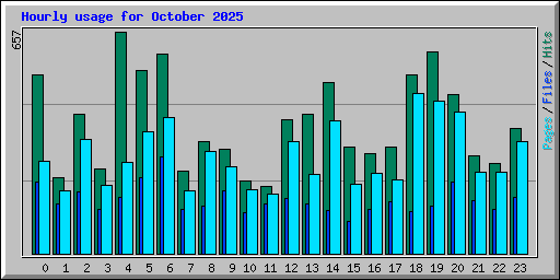 Hourly usage for October 2025