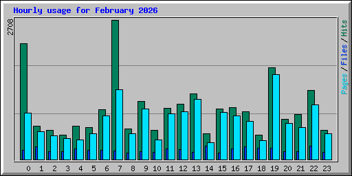 Hourly usage for February 2026