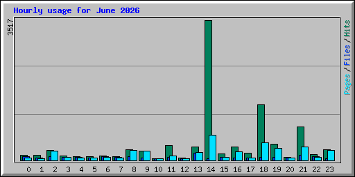 Hourly usage for June 2026