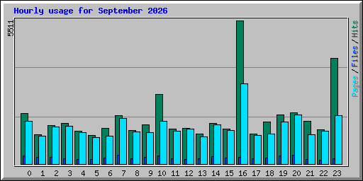 Hourly usage for September 2026
