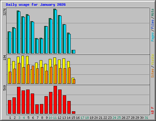 Daily usage for January 2026