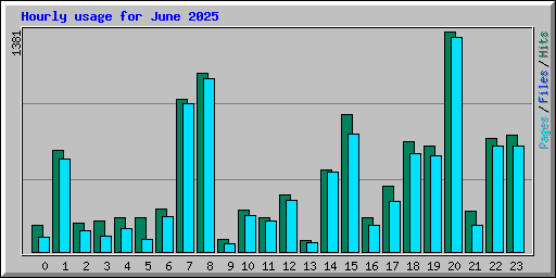 Hourly usage for June 2025