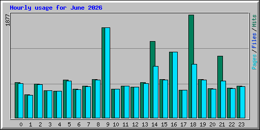 Hourly usage for June 2026