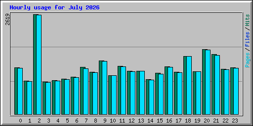 Hourly usage for July 2026