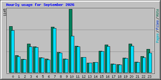 Hourly usage for September 2026
